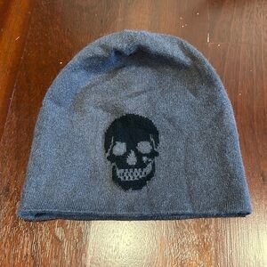 Skull Cashmere beanie in grey
